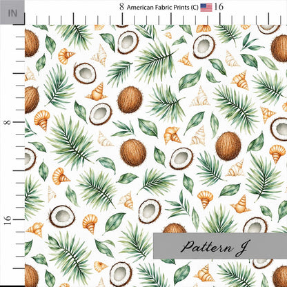 Tropical Coconuts Fabric. Shop now at American Fabric Prints.