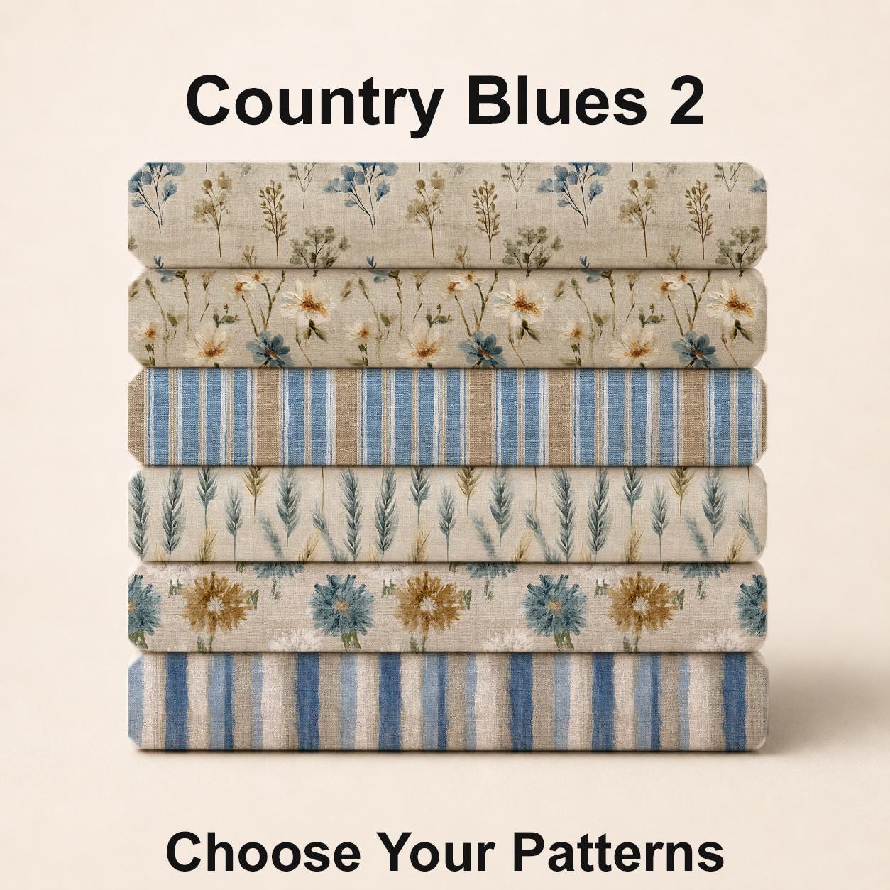 Country Blues 2 Fabric Bundle Set - Shop now at American Fabric Prints