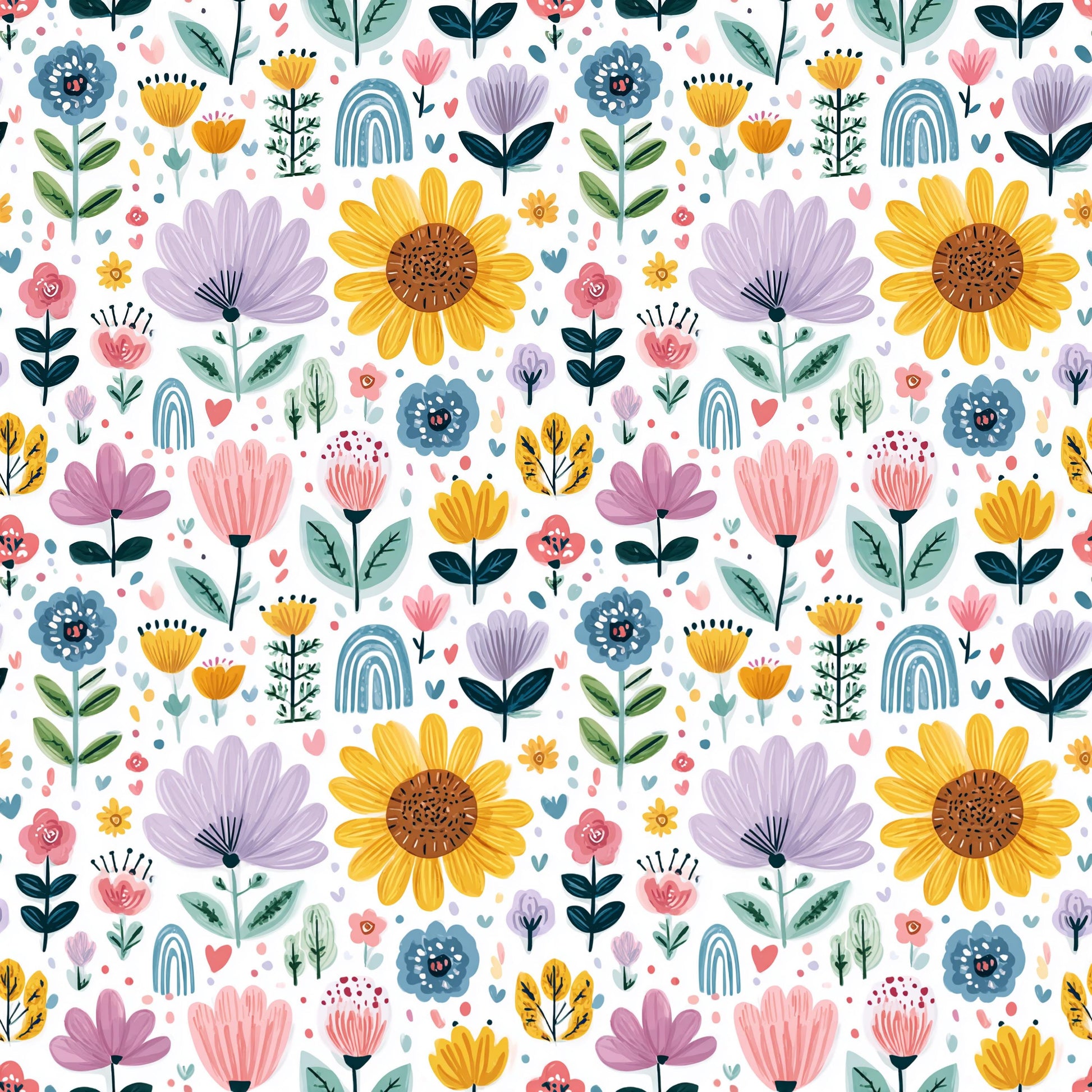 Boho Floral  2 Fabric - Shop now at American Fabric Prints