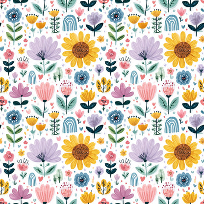 Boho Floral  2 Fabric - Shop now at American Fabric Prints