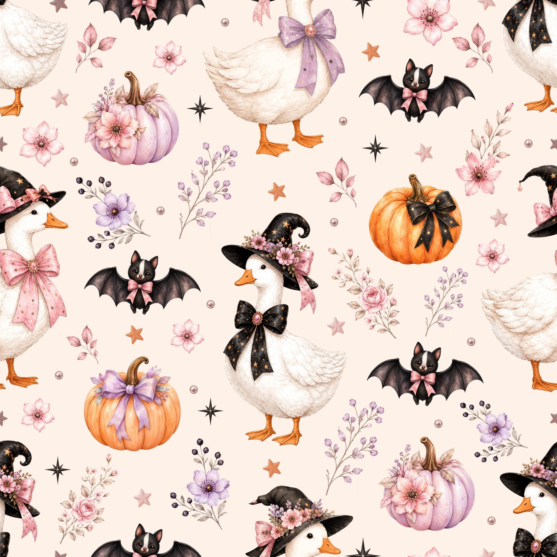 Coquette Halloween Goose Fabric - Shop now at American Fabric Prints