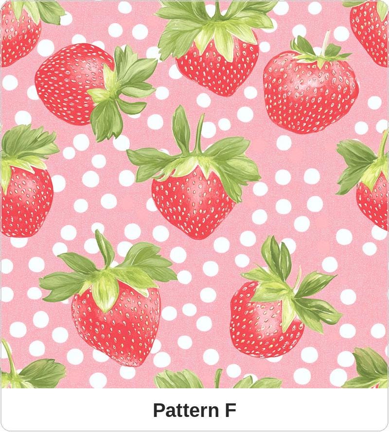 Strawberry Coordinate Fabric | Strawberry Cotton Fabric | Summer Themed Quilt Fabric | Strawberries | Made in USA | American Fabric Prints