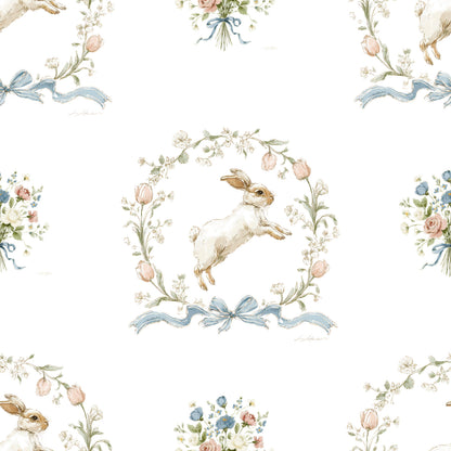 Hopping Rabbit Fabric - Shop now at American Fabric Prints