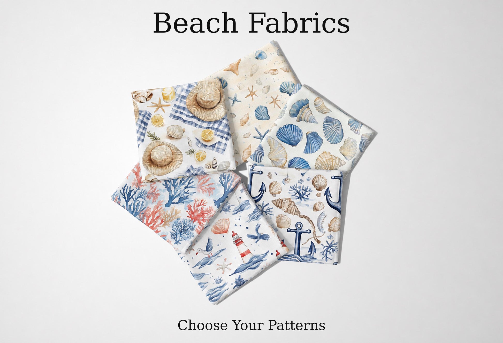 Check out our Beach Fabrics Bundle! Shop now at American Fabric Prints.
