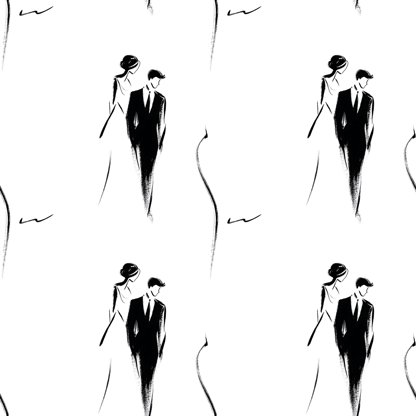 Ink Wedding Fabric - Shop now at American Fabric Prints