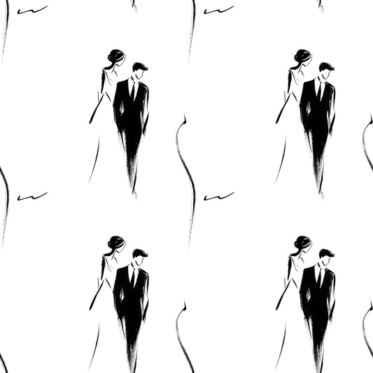 Ink Wedding Fabric - Shop now at American Fabric Prints