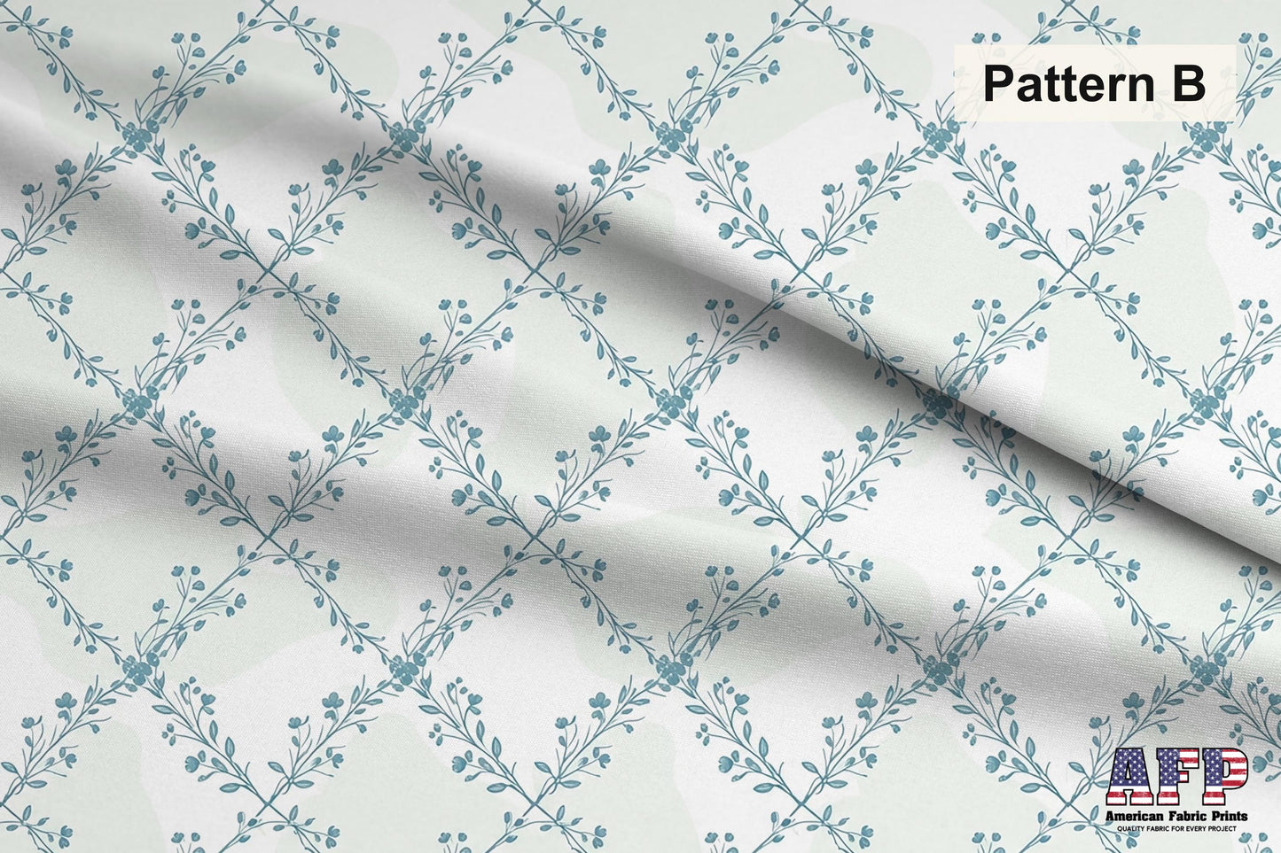 Blue Floral 1 Fabric Bundle Set - Shop now at American Fabric Prints