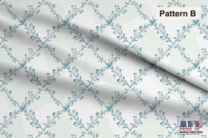 Blue Floral 1 Fabric Bundle Set - Shop now at American Fabric Prints