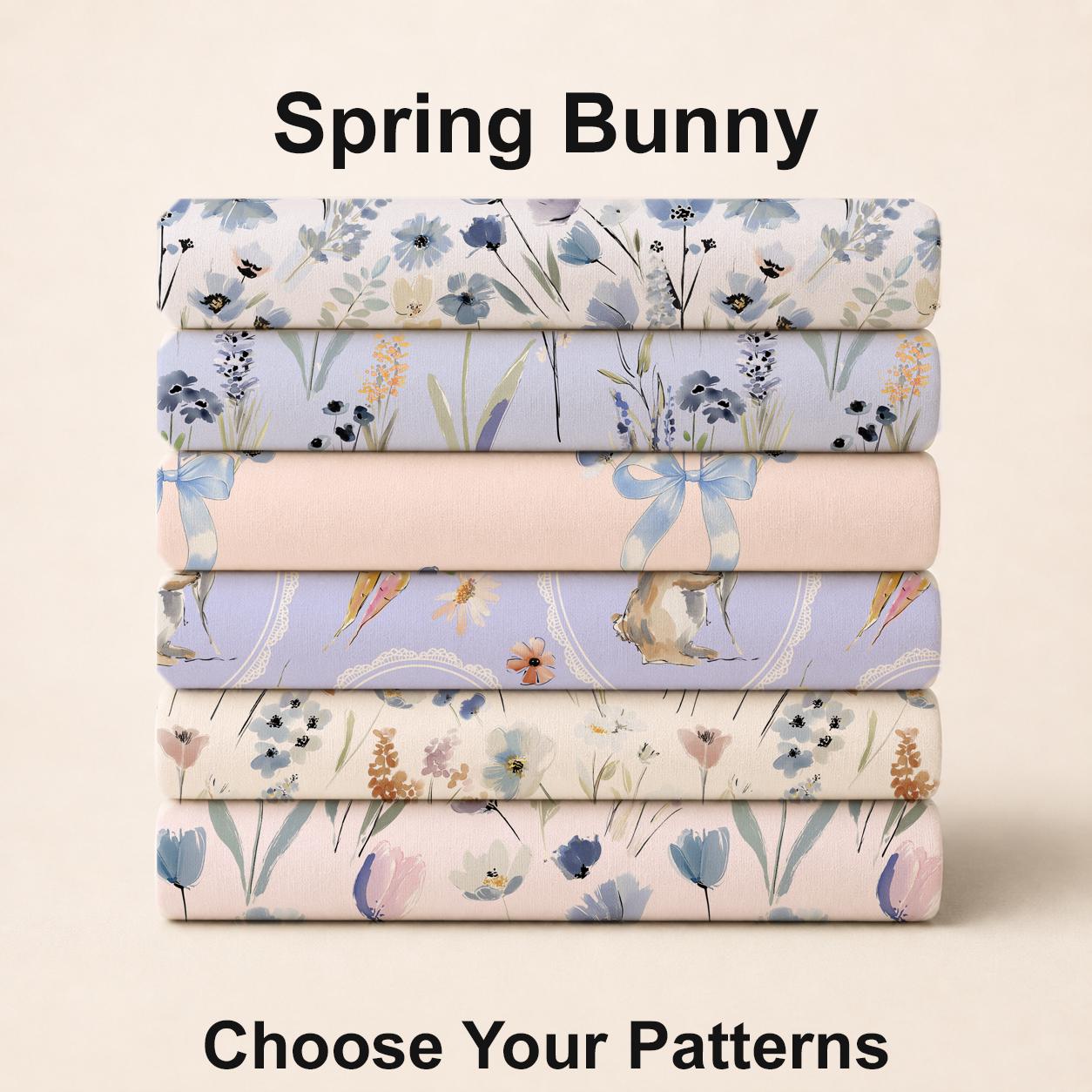 Spring Bunny Fabric Collection. Shop now at American Fabric Prints.