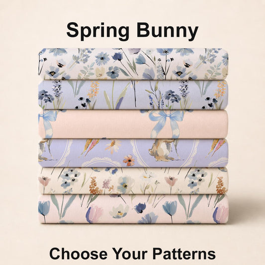 Spring Bunny Fabric Collection. Shop now at American Fabric Prints.