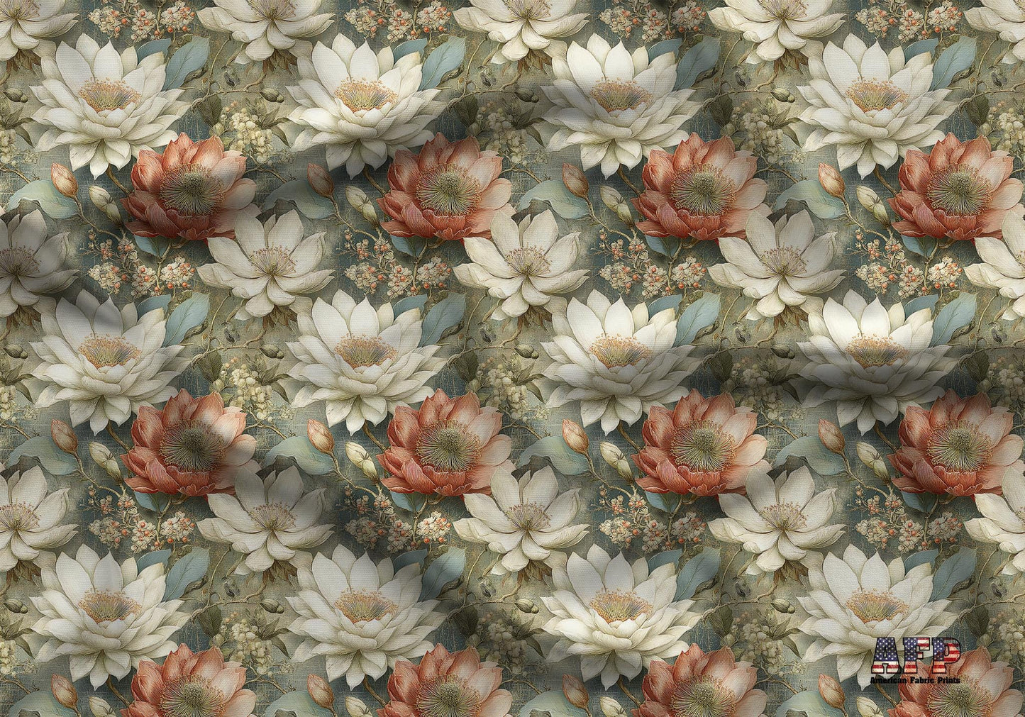 Heirloom Victorian Floral Fabric - Shop now at American Fabric Prints