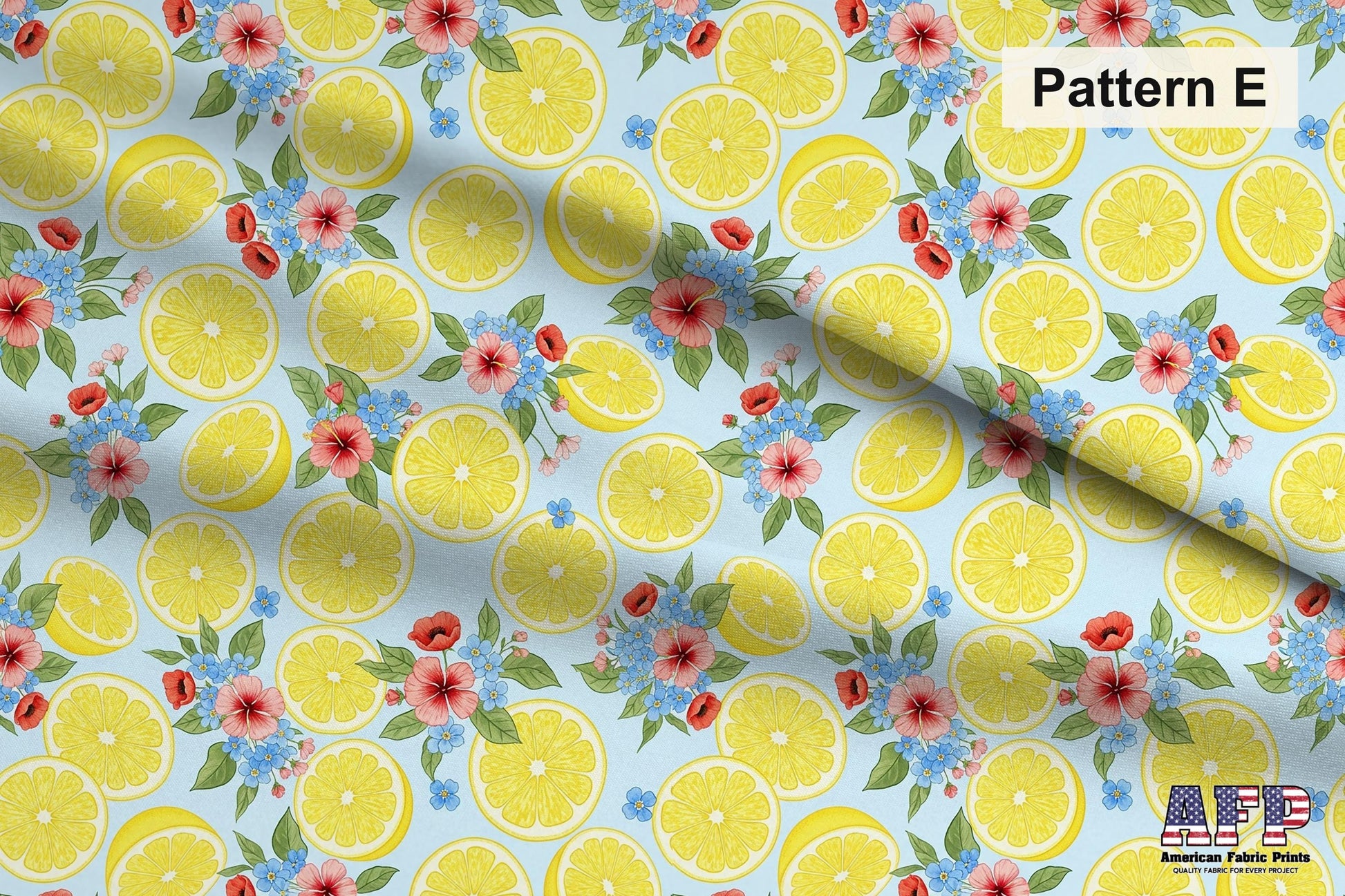 Lemons + Blue Fabric Bundle Set - Shop now at American Fabric Prints