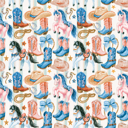 Preppy Rodeo Fabric - Shop now at American Fabric Prints