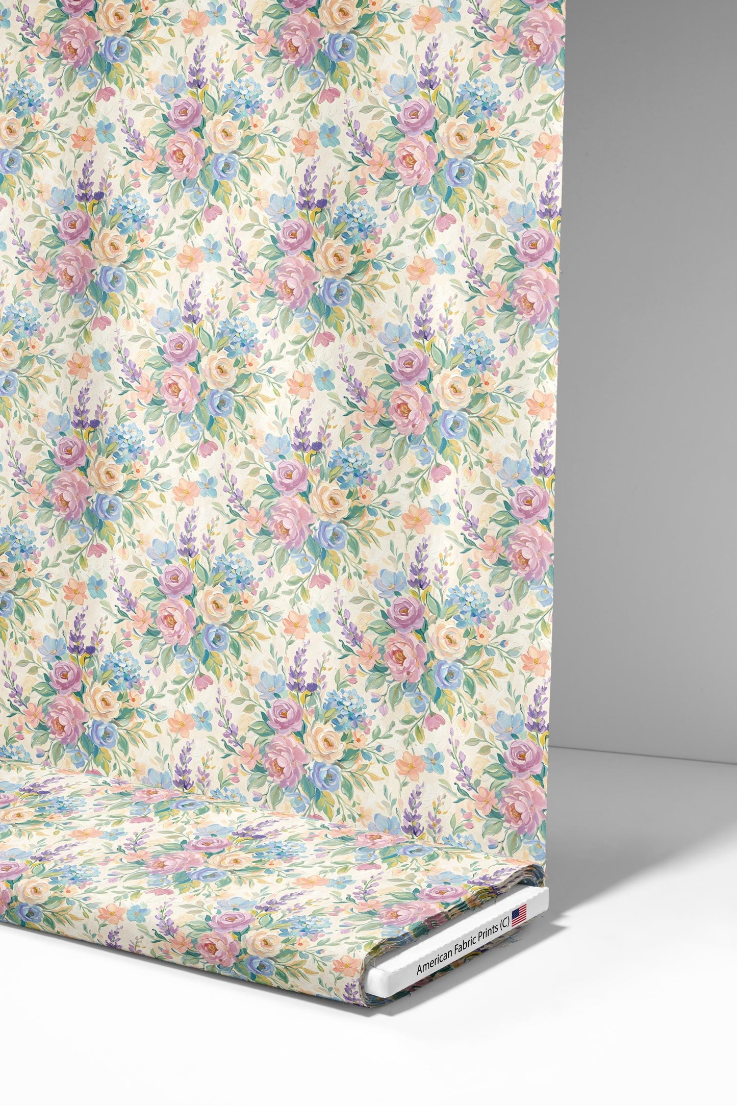 Pastel Bouquet Fabric - Shop now at American Fabric Prints