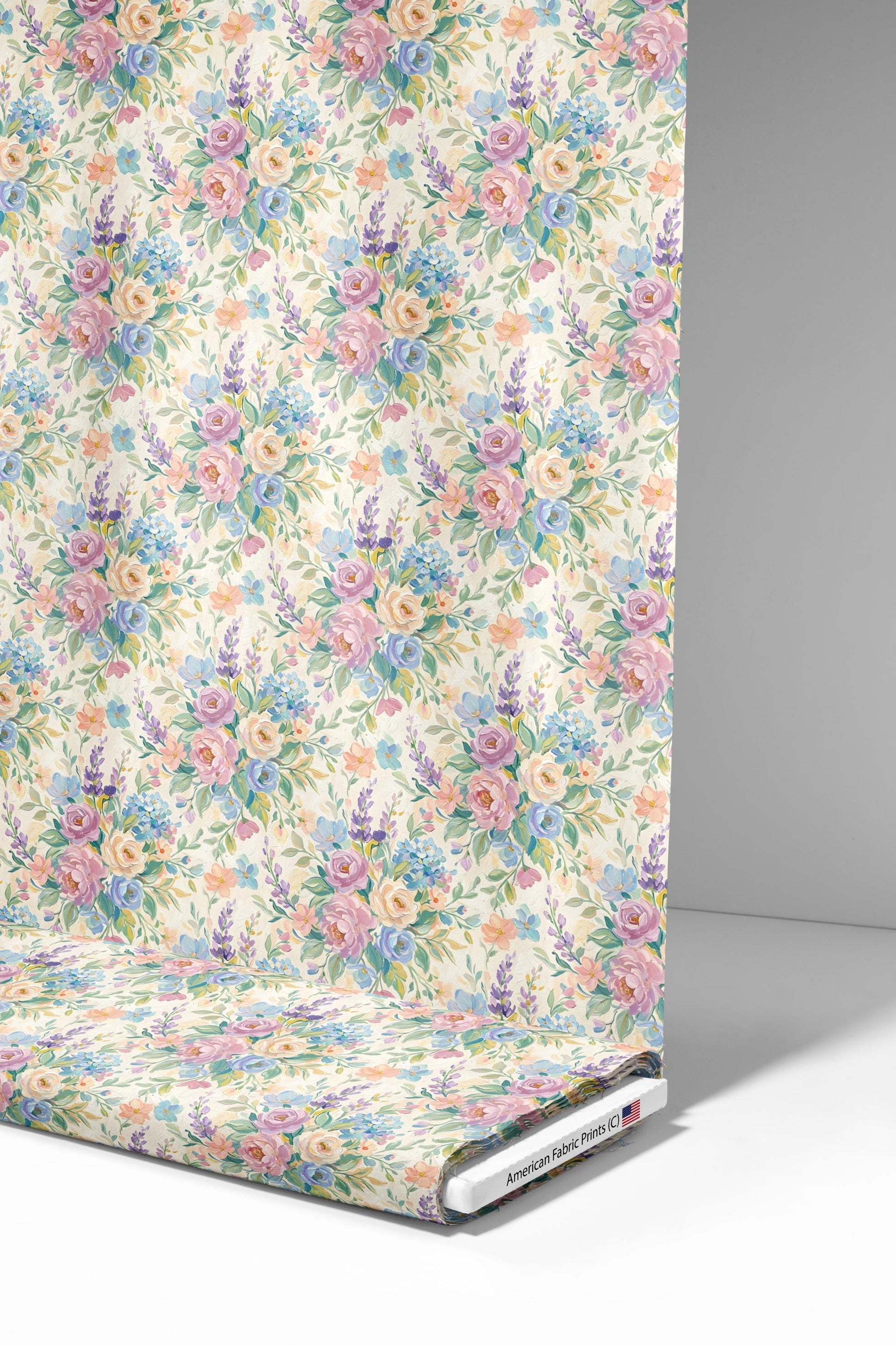 Pastel Bouquet Fabric - Shop now at American Fabric Prints