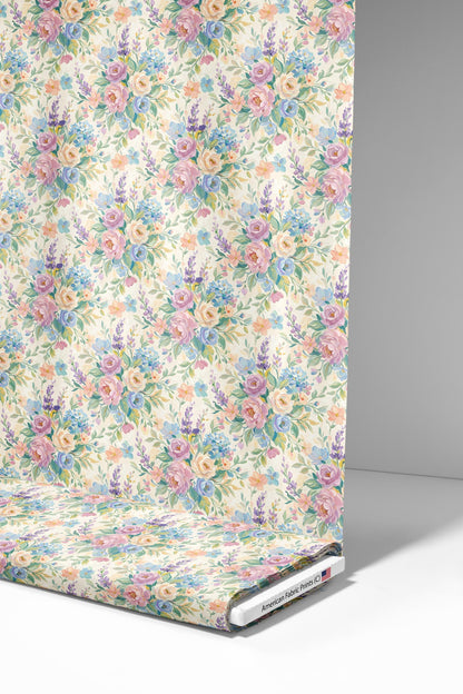 Pastel Bouquet Fabric - Shop now at American Fabric Prints