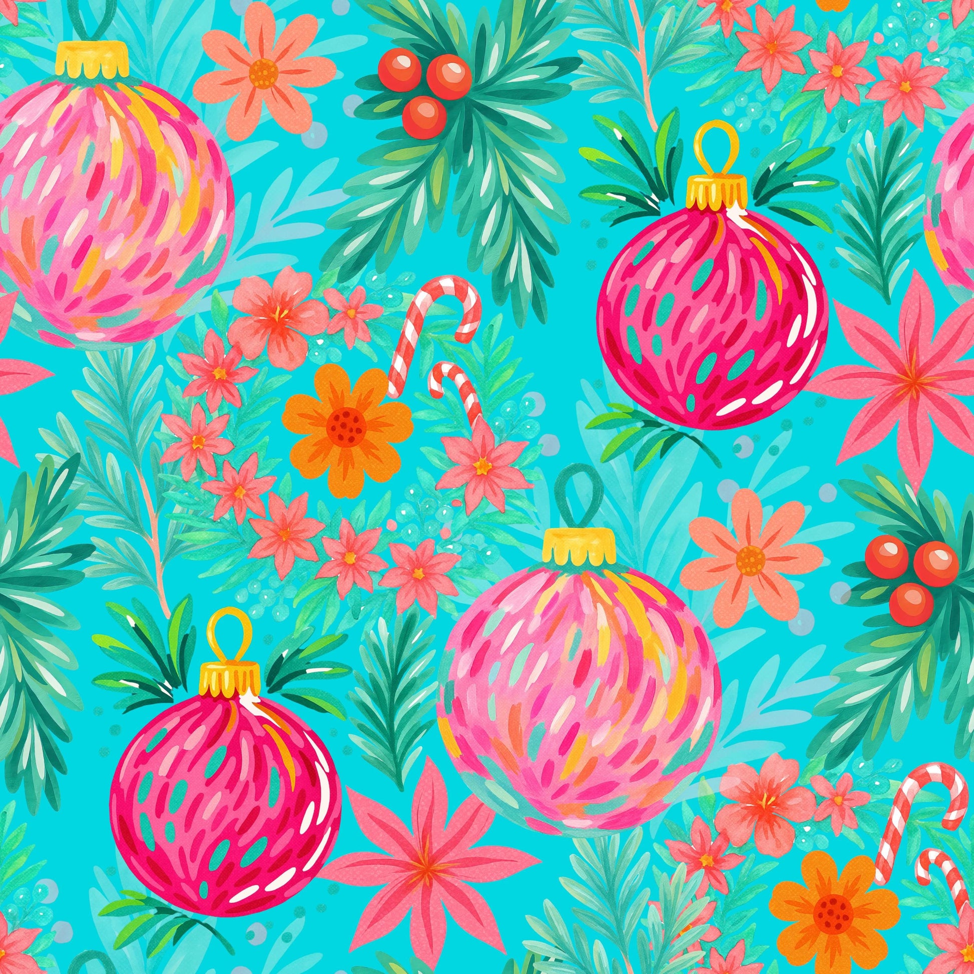 Tropical Christmas Fabric - Shop now at American Fabric Prints