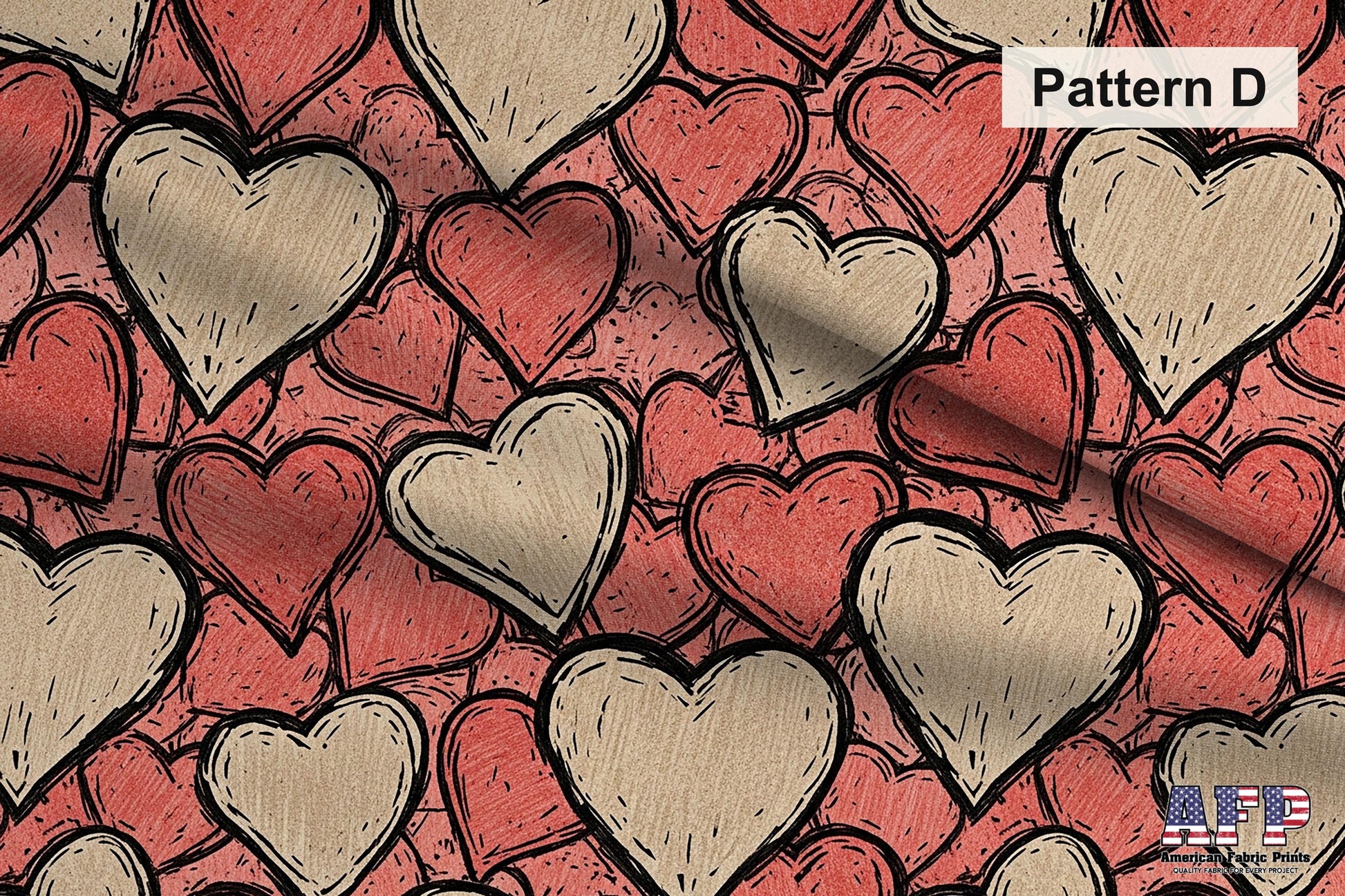Black + Red Hearts Fabric Bundle Set - Shop now at American Fabric Prints