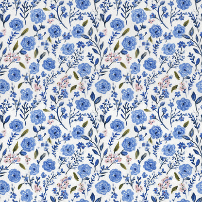 Blue and Pink Grandmacore Fabric - Shop now at American Fabric Prints