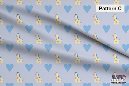 Giraffe Love Fabric Set. Choose Your Patterns. Pattern C Shown. Shop now at American Fabric Prints.