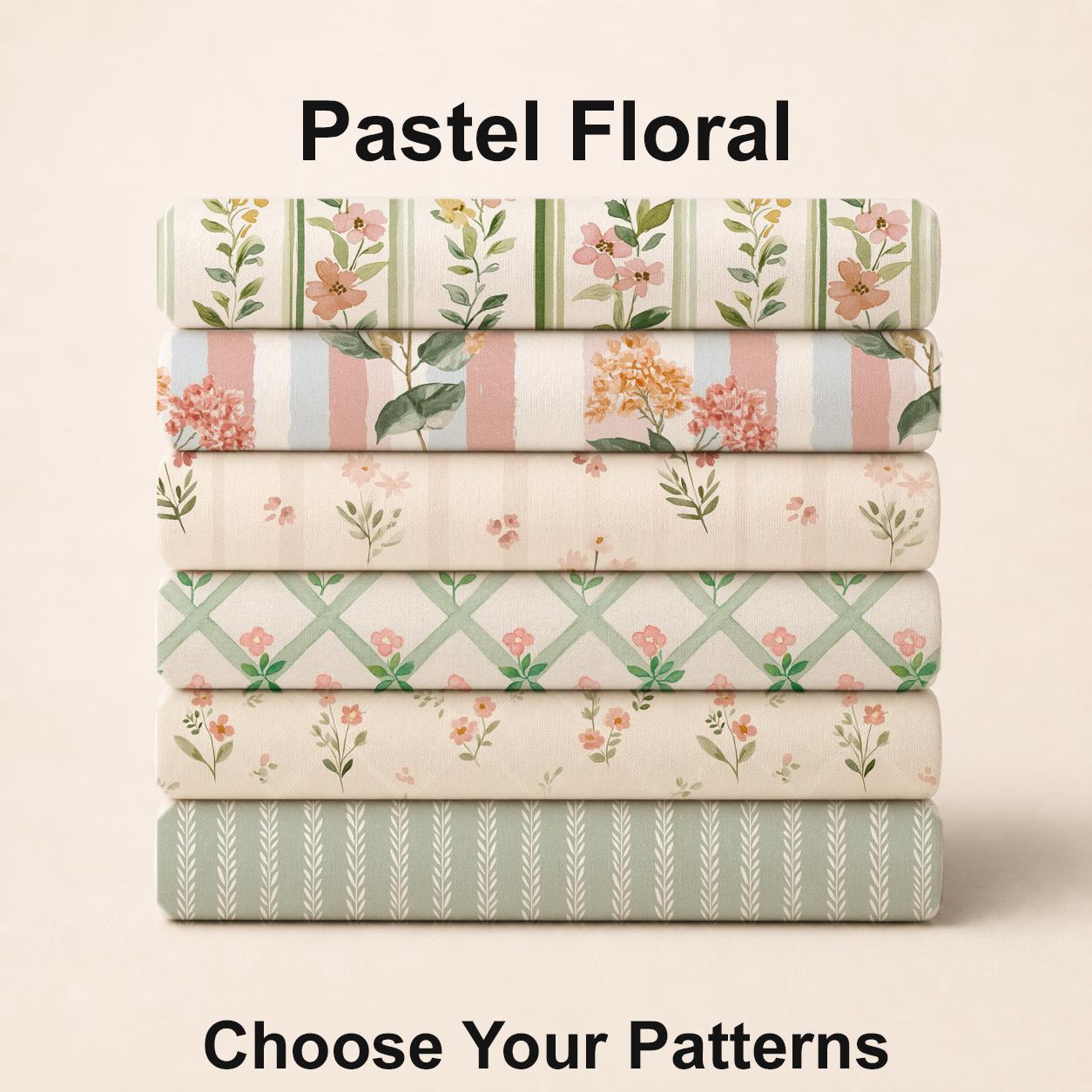 Pastel Floral Fabric Collection. Shop now at American Fabric Prints.