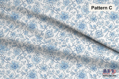 Blue Chinoiserie Toile De Jouy 3 Fabric Bundle Set - Shop now at American Fabric Prints