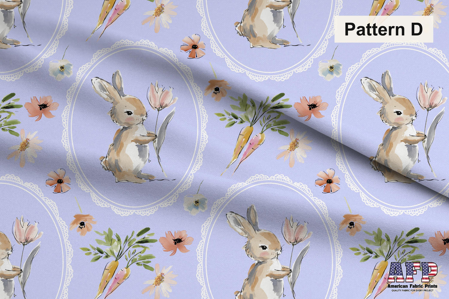 Spring Bunny Fabric Collection. Shop now at American Fabric Prints.