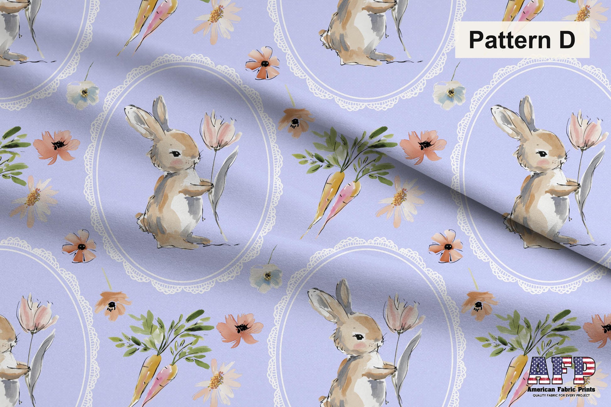Spring Bunny Fabric Collection. Shop now at American Fabric Prints.