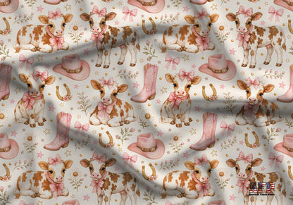 Pink Western Farm Fabric - Shop now at American Fabric Prints