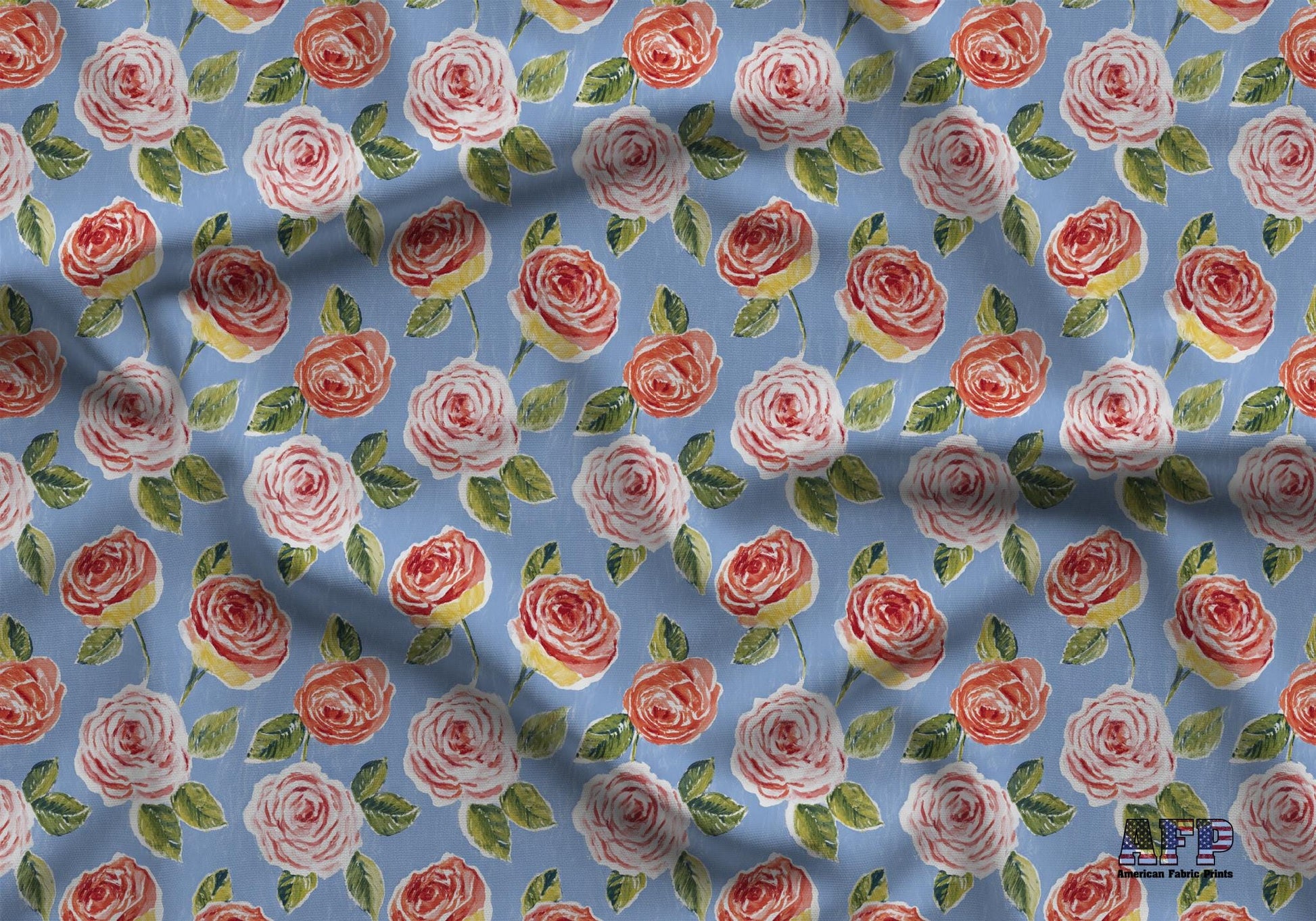 Red and Blue Grandmacore Fabric - Shop now at American Fabric Prints
