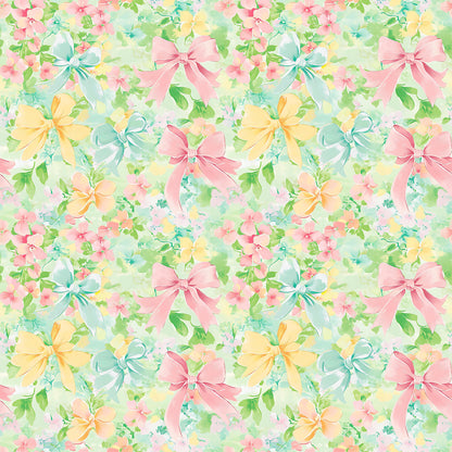 Pastel Bows Fabric - Shop now at American Fabric Prints