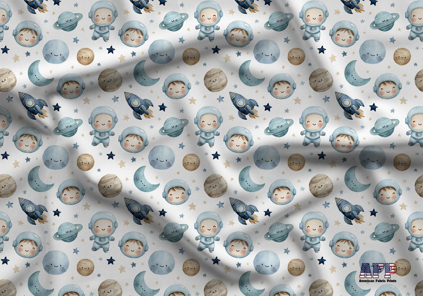 Kids in Space Fabric - Shop now at American Fabric Prints
