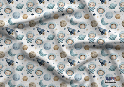 Kids in Space Fabric - Shop now at American Fabric Prints