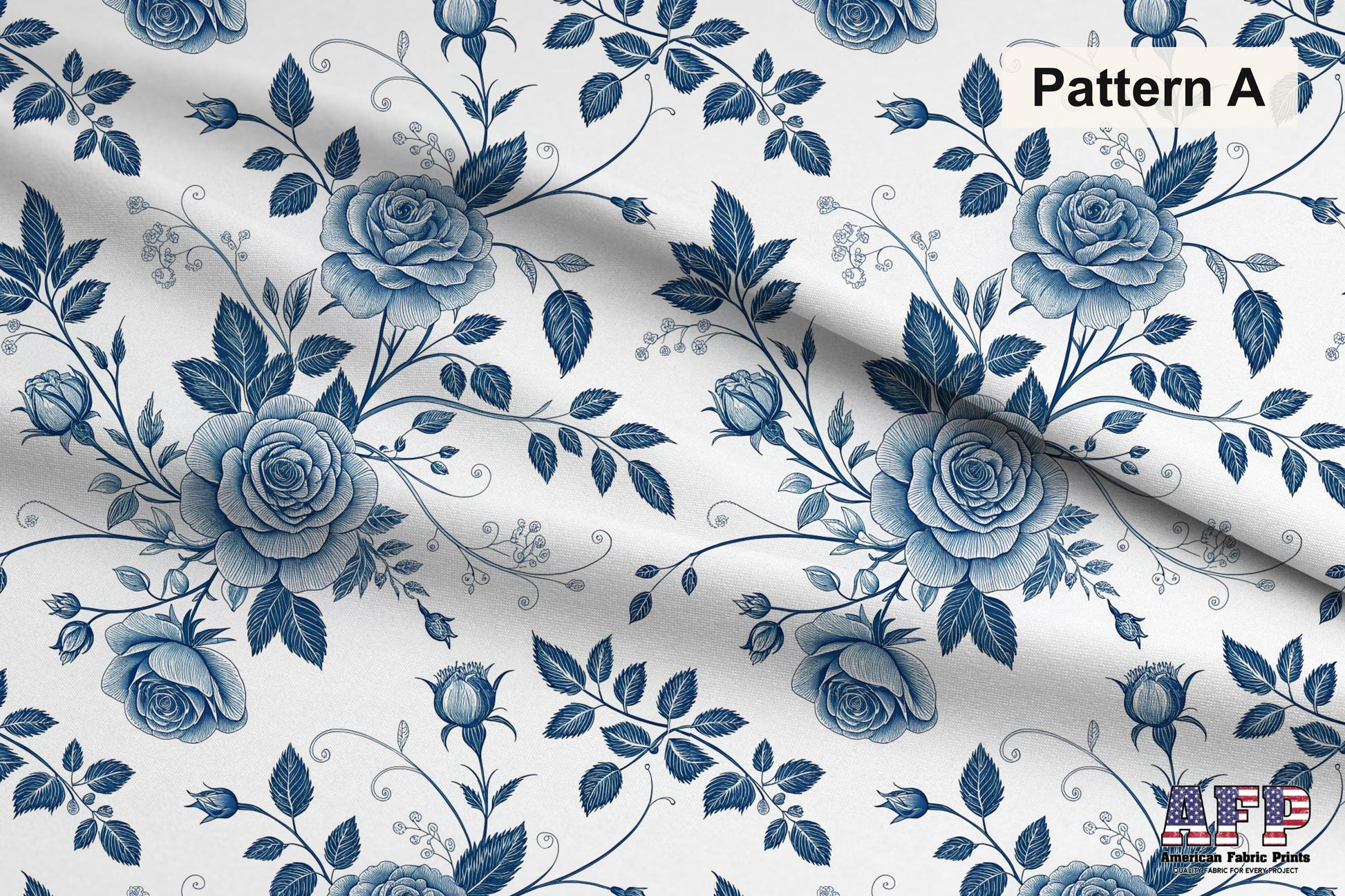 Blue Porcelain Garden 2 Fabric Bundle Set - Shop now at American Fabric Prints