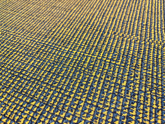 Yellow and Blue Woven Fabric, Woven Fabric, Premium Upholstery Fabric, Fabric for Upholstery, Crypton Coated Performance