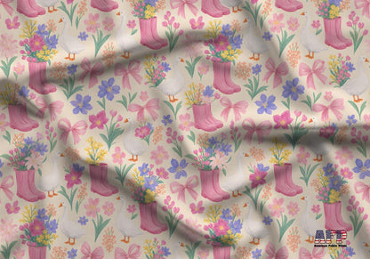 Rain Boots and Geese Fabric - Shop now at American Fabric Prints