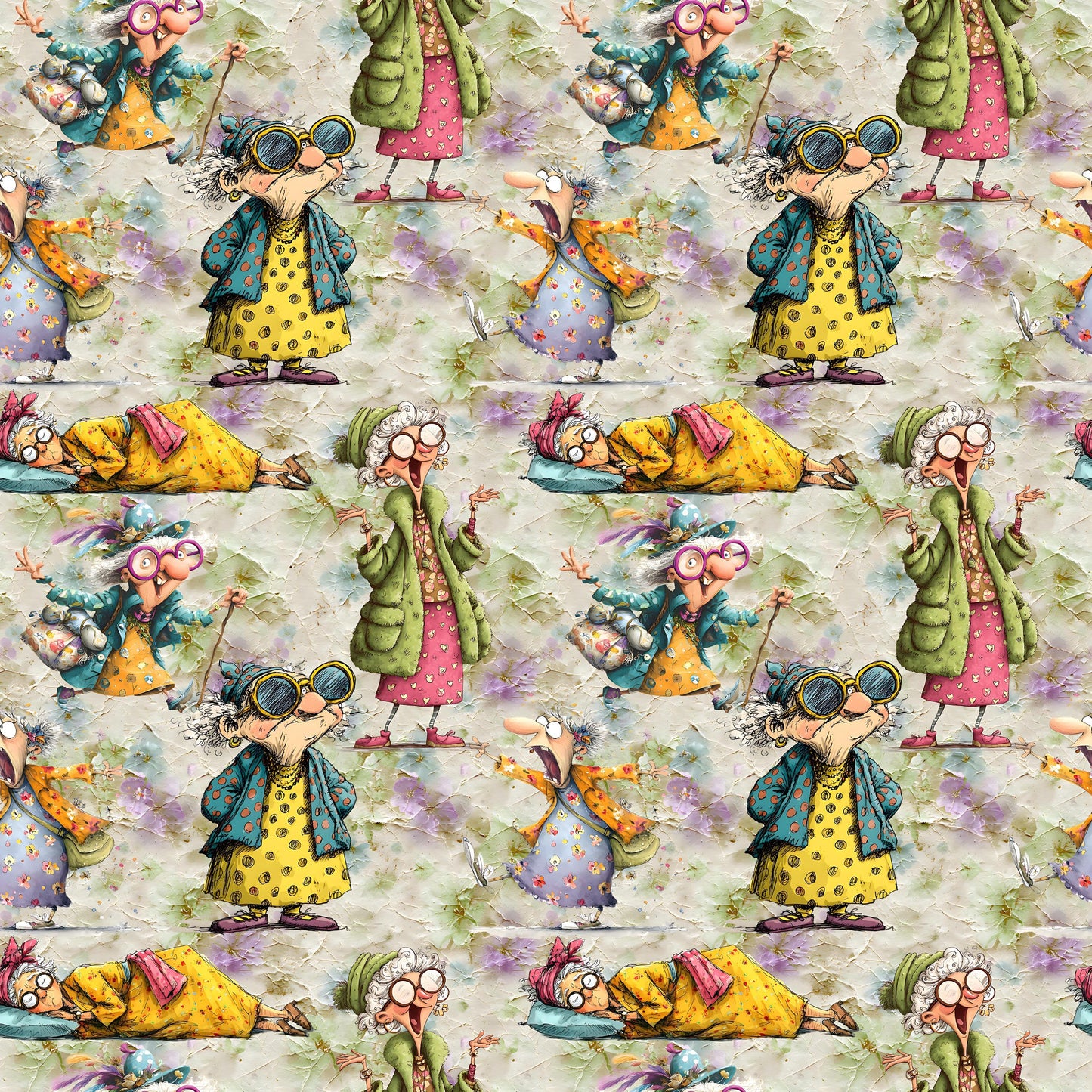 Old Ladies Fabric - Shop now at American Fabric Prints