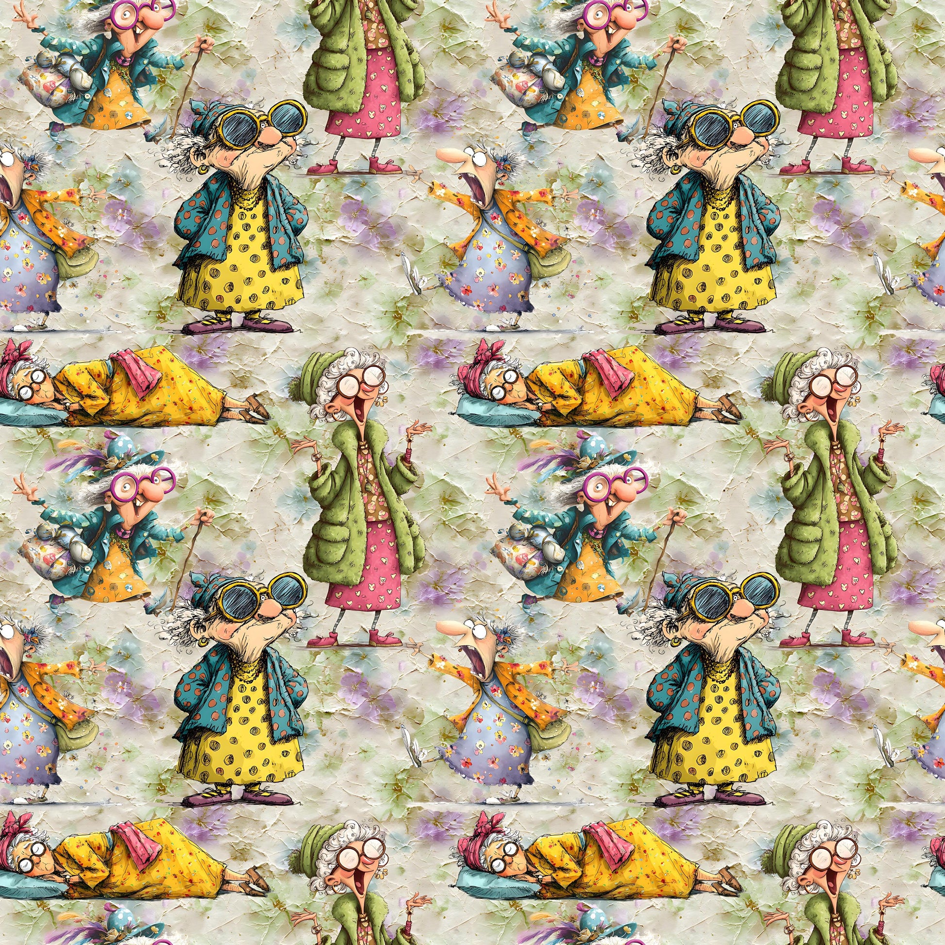 Old Ladies Fabric - Shop now at American Fabric Prints
