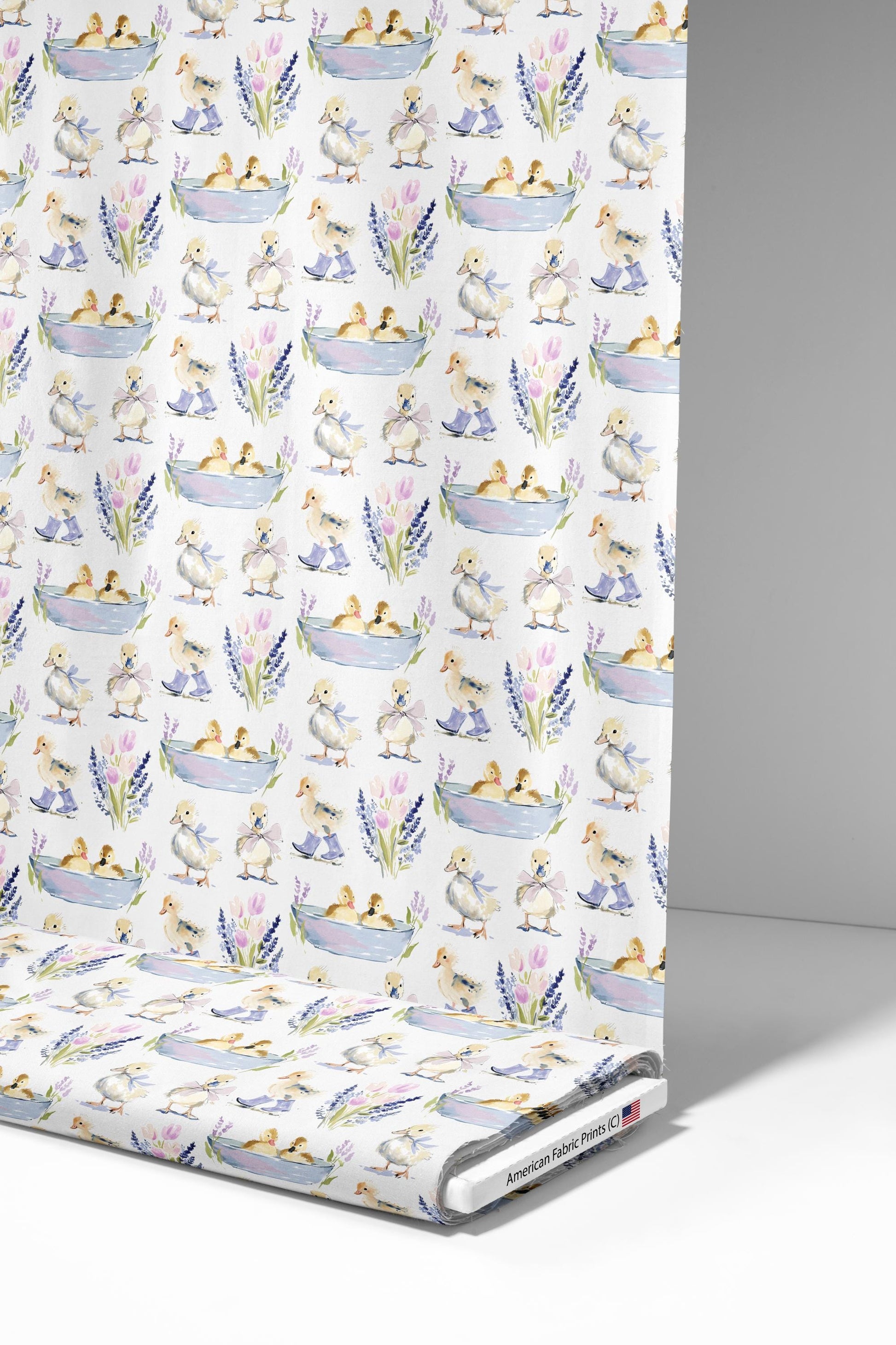 Spring Baby Ducks Fabric - Shop now at American Fabric Prints
