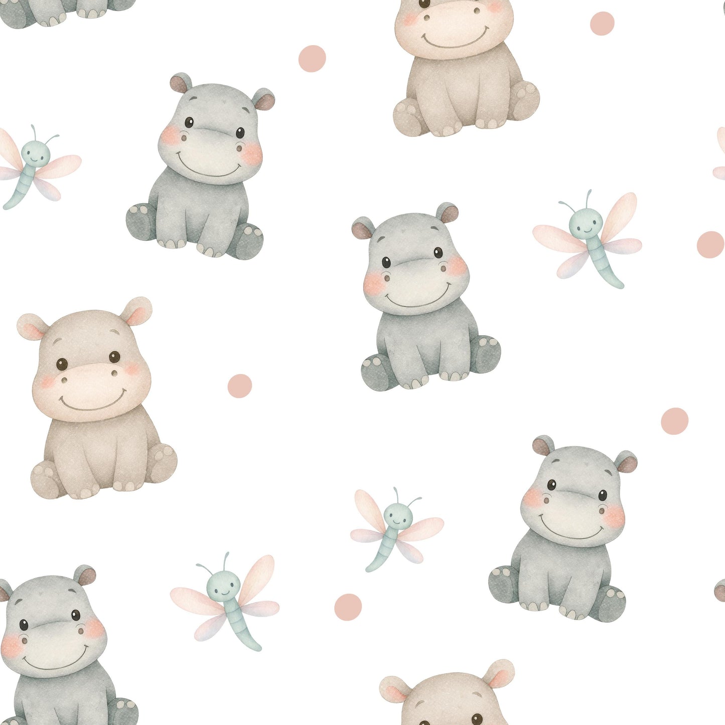 Little Hippos Fabric - Shop now at American Fabric Prints