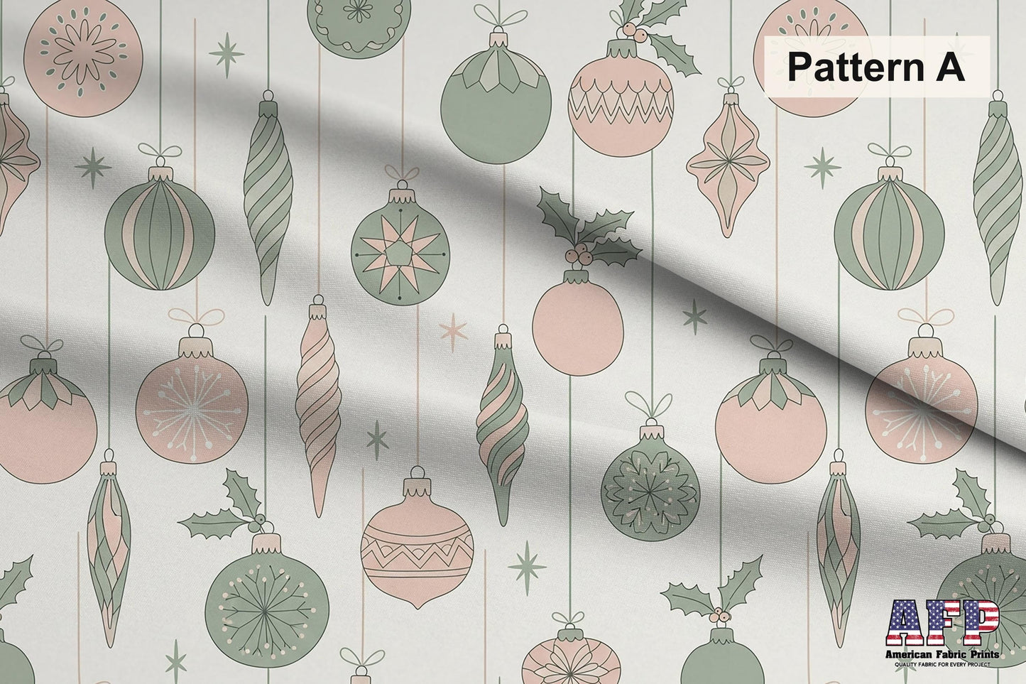 Blush Sage Christmas Fabric Bundle Set - Shop now at American Fabric Prints