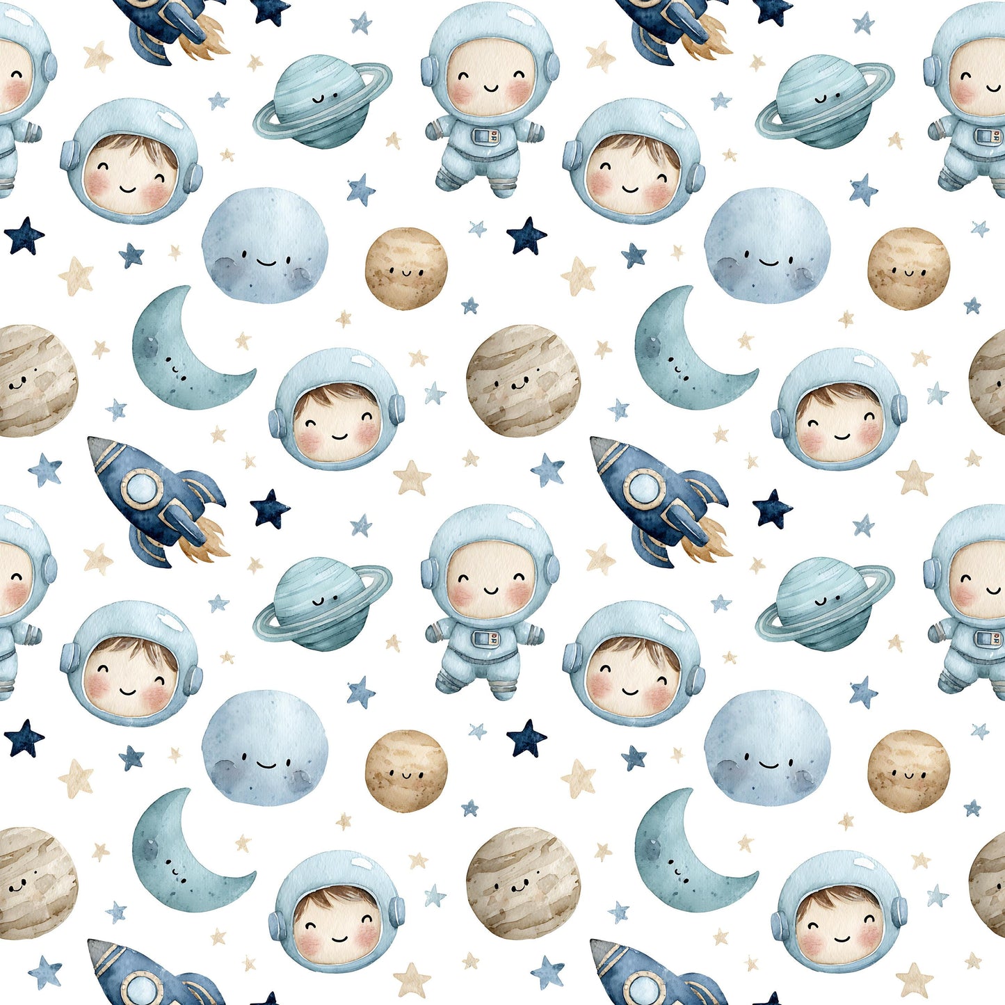 Kids in Space Fabric - Shop now at American Fabric Prints