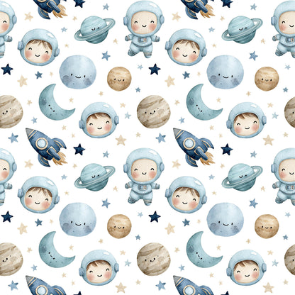Kids in Space Fabric - Shop now at American Fabric Prints