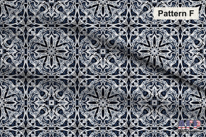 Patterned Arabesque Tiles 2 Fabric Bundle Set - Shop now at American Fabric Prints