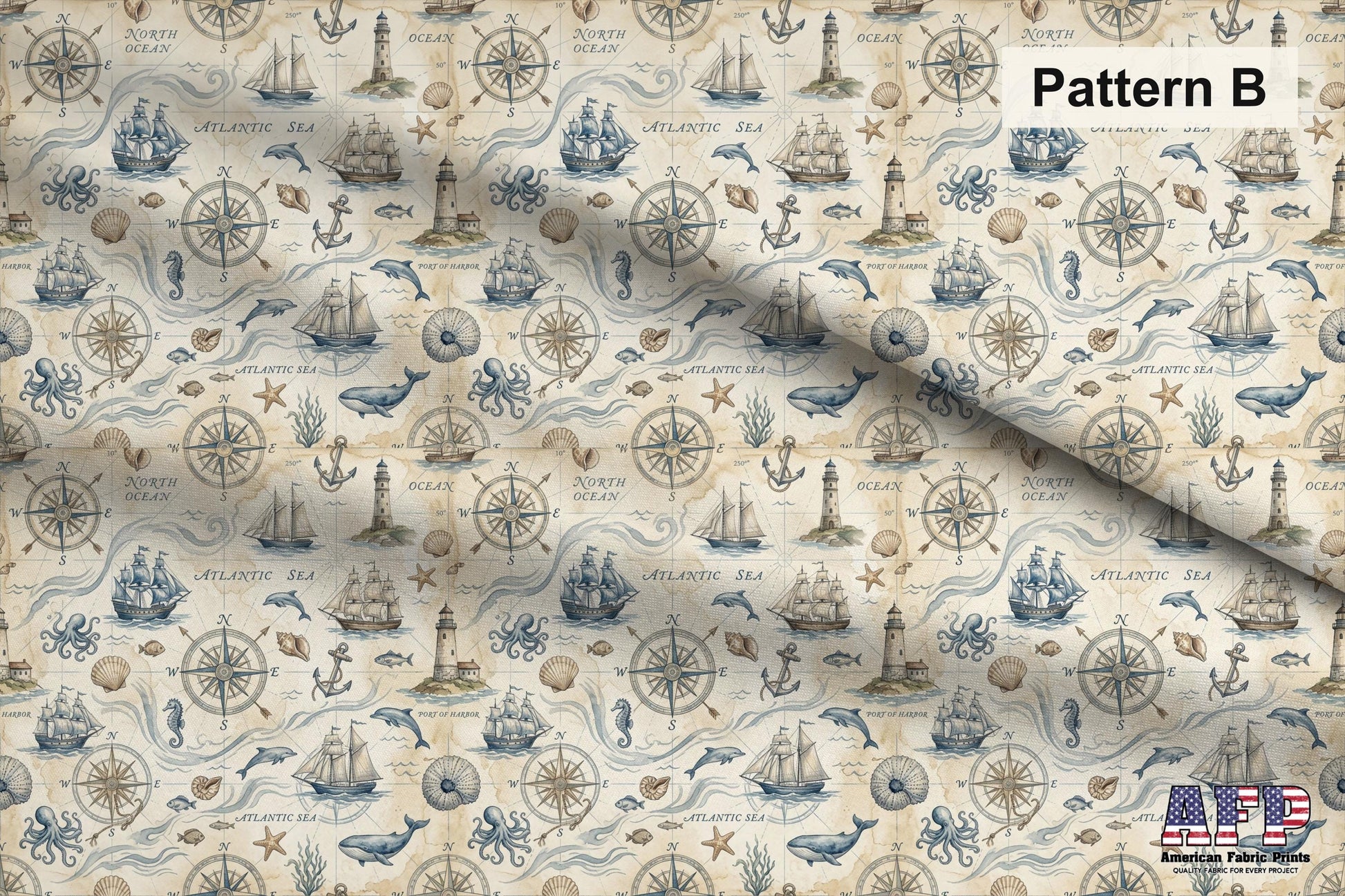 Around the Sea 4 Fabric Bundle Set - Shop now at American Fabric Prints