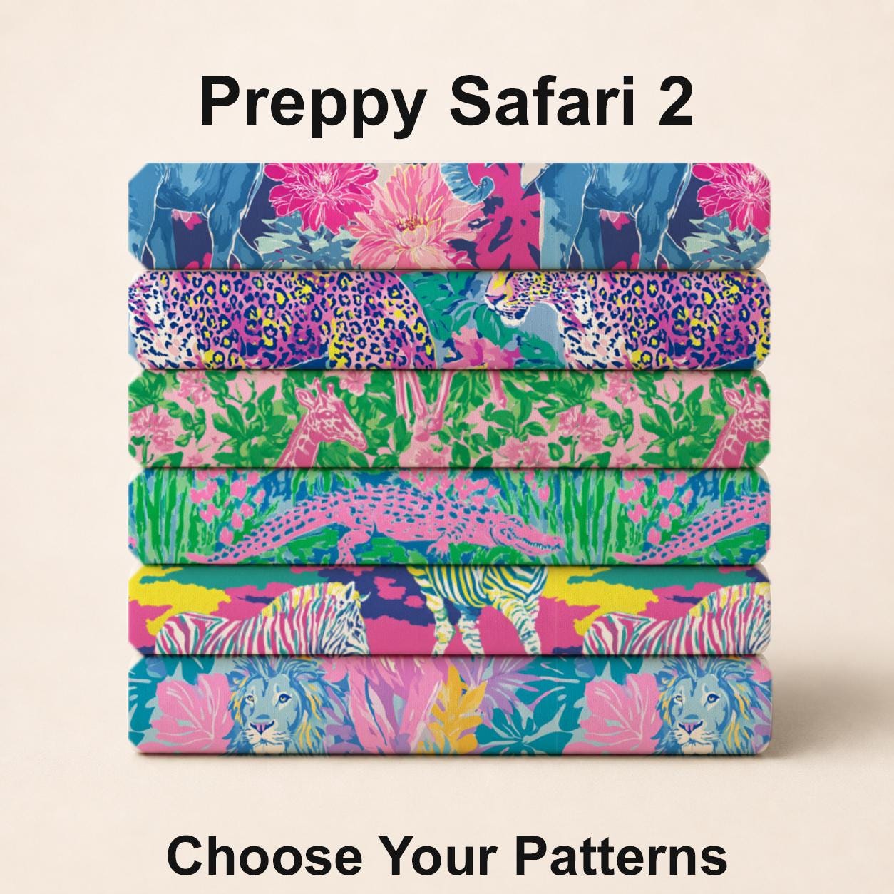 Preppy Safari 2 Fabric Bundle Set - Shop now at American Fabric Prints