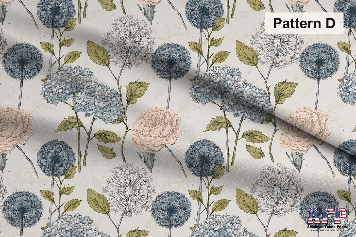 Grandmillenial Pink+Blue Fabric Bundle Set - Shop now at American Fabric Prints