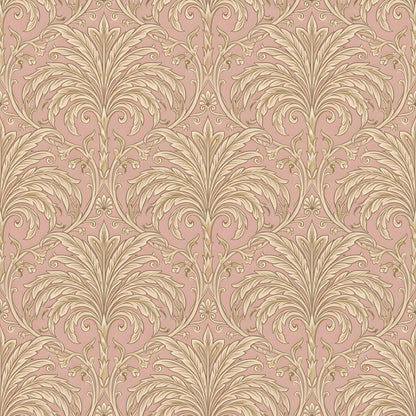 Blush Damask Acanthus Leaf Fabric - Shop now at American Fabric Prints