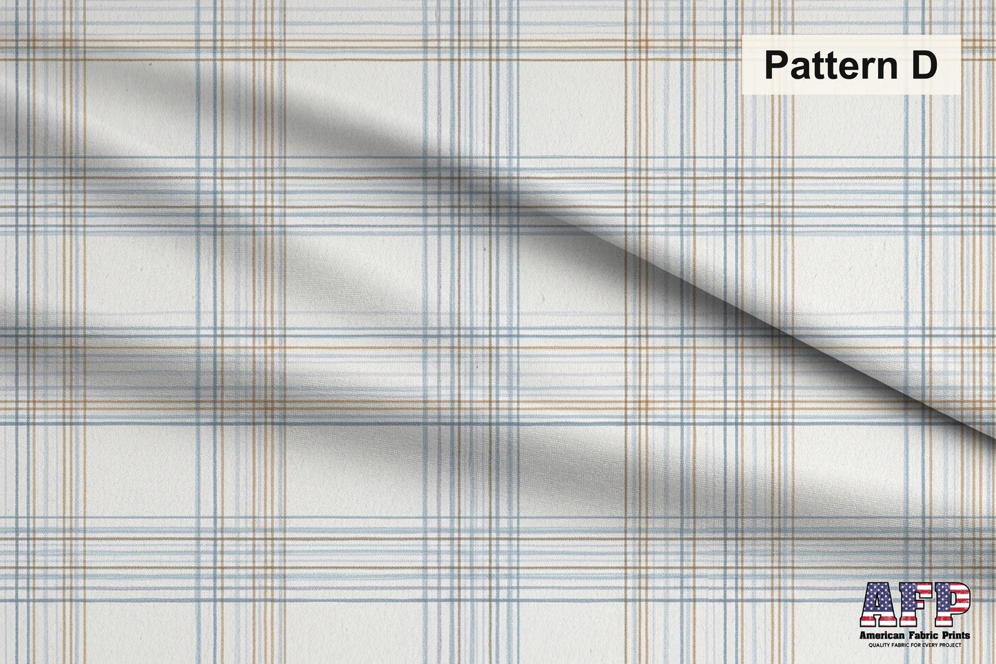 Blue and Beige Plaid Fabric Bundle Set - Shop now at American Fabric Prints