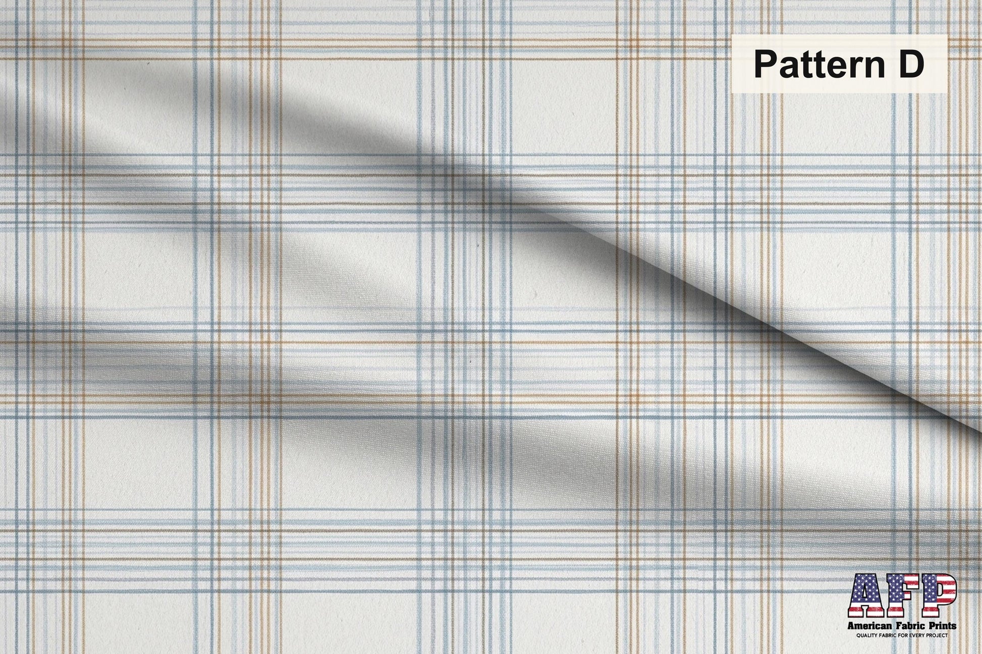 Blue and Beige Plaid Fabric Bundle Set - Shop now at American Fabric Prints